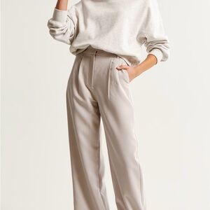 Abercrombie & Fitch Cream Women's Trousers - 12s